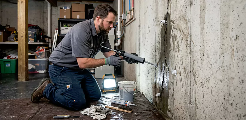 Basement Leak Repair From Inside in Dana Point